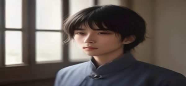 杂志风格编辑室内，资深内容分析师在大屏幕前研究搜索热度数据图表，墨绿金棕色调专业感强